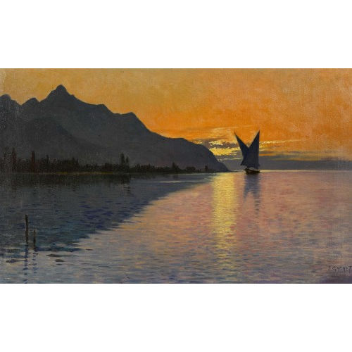 JULES GACHET : Barque sur le L�man (DOBIASCHOFSKY AUKTIONEN AG)
