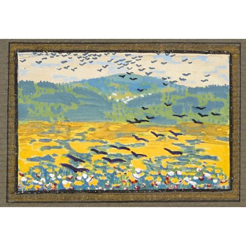ANDR� JEAN EVARD : Vogelschwarm �ber dem Feld (DOBIASCHOFSKY AUKTIONEN AG)