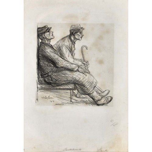 TH�OPHILE-ALEXANDRE STEINLEN : Sitzende M�nner (DOBIASCHOFSKY AUKTIONEN AG)