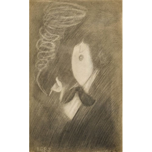 MAX (EIGTL. BEERBOHM BEERBOHM : Oscar Wilde smoking (DOBIASCHOFSKY AUKTIONEN AG)