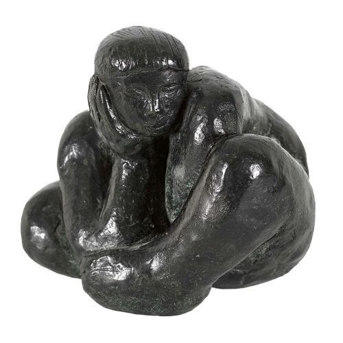 DAVID WYNNE : Sitzende weibliche Figur mit aufgest�tztem Kopf (DOBIASCHOFSKY AUKTIONEN AG)