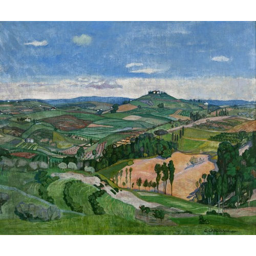 EMIL CARDINAUX : H�gelige Landschaft (DOBIASCHOFSKY AUKTIONEN AG)