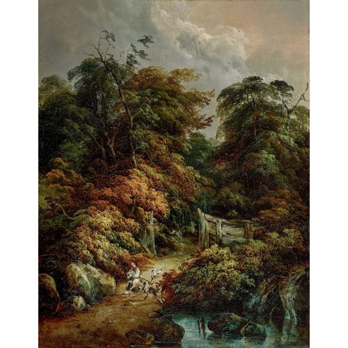RUDOLF VOLMAR : Landschaft mit Hirtin und Ziegen (DOBIASCHOFSKY AUKTIONEN AG)