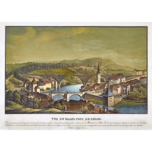 19. JH. SCHWEIZ : 'Vue du grand pont de Berne' (DOBIASCHOFSKY AUKTIONEN AG)