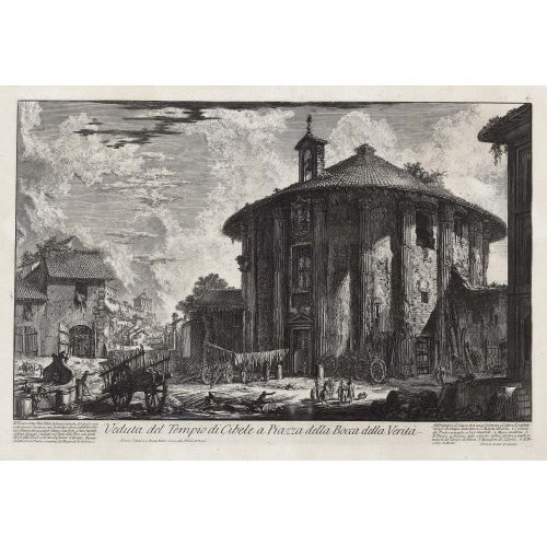 GIOVANNI BATTISTA PIRANESI : 'Veduta del Tempio di Cibele a Piazza della Bocca della Verit�' (DOBIASCHOFSKY AUKTIONEN AG)