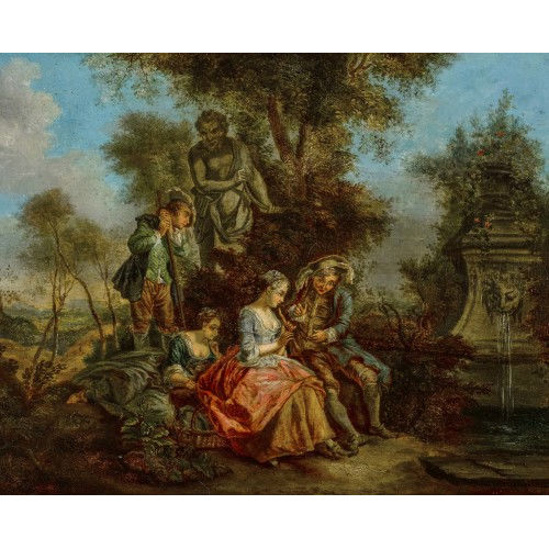 NICOLAS LANCRET : Le ma�tre galant (DOBIASCHOFSKY AUKTIONEN AG)