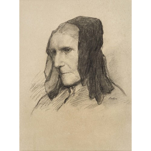 ALBERT ANKER : 'Alte Frau mit Haube' (DOBIASCHOFSKY AUKTIONEN AG)