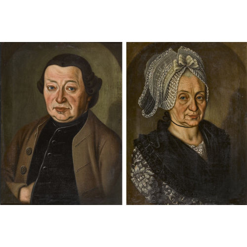 JOHANN GEORG DELFER : Ehepaar Elsiger. Gegenst�cke (DOBIASCHOFSKY AUKTIONEN AG)