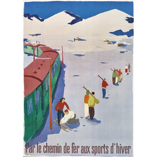 HANS JEGERLEHNER : 'Par le chemin de fer aux sports d'hiver' (DOBIASCHOFSKY AUKTIONEN AG)