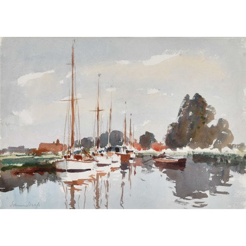 EDWARD SEAGO : 'September Evening, Thurne' (DOBIASCHOFSKY AUKTIONEN AG)
