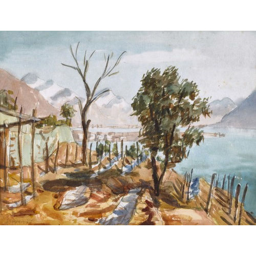 IGNAZ EPPER : Herbstlandschaft am See (DOBIASCHOFSKY AUKTIONEN AG)