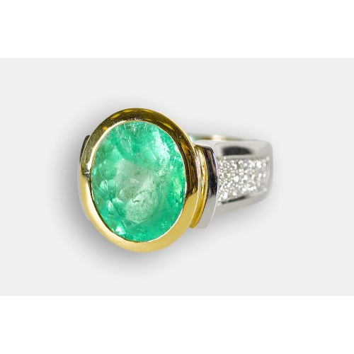 SMARAGD-BRILLANT-RING : (DOBIASCHOFSKY AUKTIONEN AG)