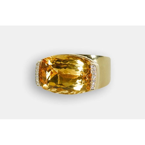 CITRIN-BRILLANT-RING : (DOBIASCHOFSKY AUKTIONEN AG)