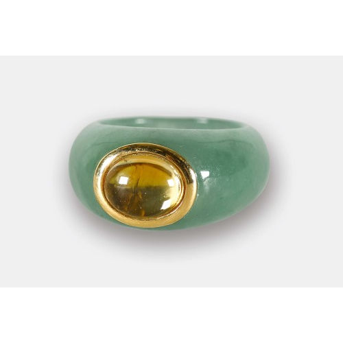CITRIN-JADE-RING : (DOBIASCHOFSKY AUKTIONEN AG)