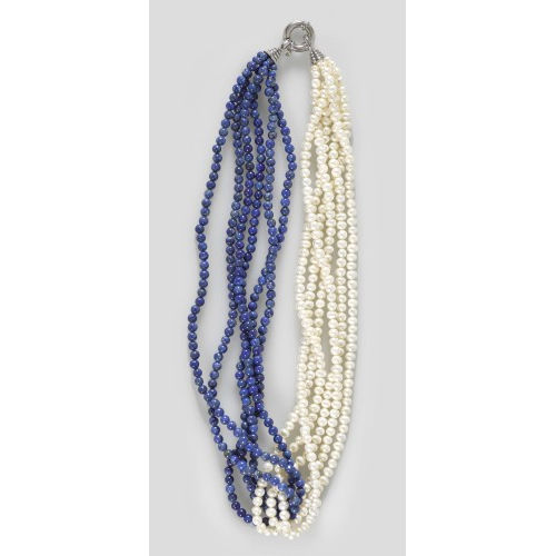 LAPISLAZULI-PERLEN-COLLIER : (DOBIASCHOFSKY AUKTIONEN AG)