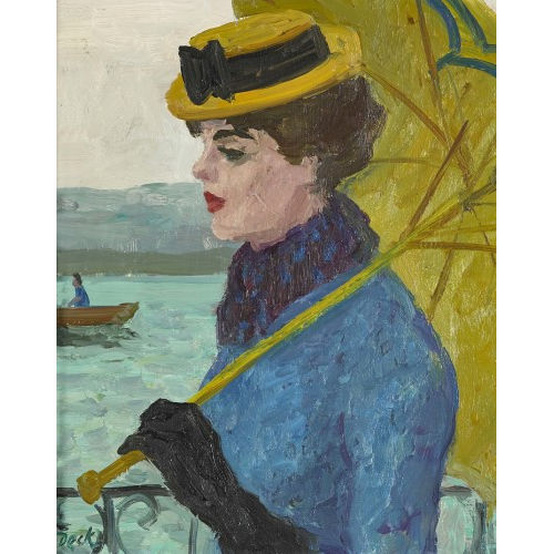 LEO DECK : 'Au bord du lac' (DOBIASCHOFSKY AUKTIONEN AG)
