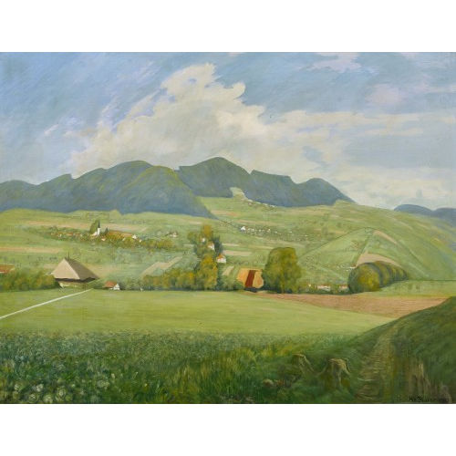 W. STUDER : Landschaft bei Bolligen (DOBIASCHOFSKY AUKTIONEN AG)