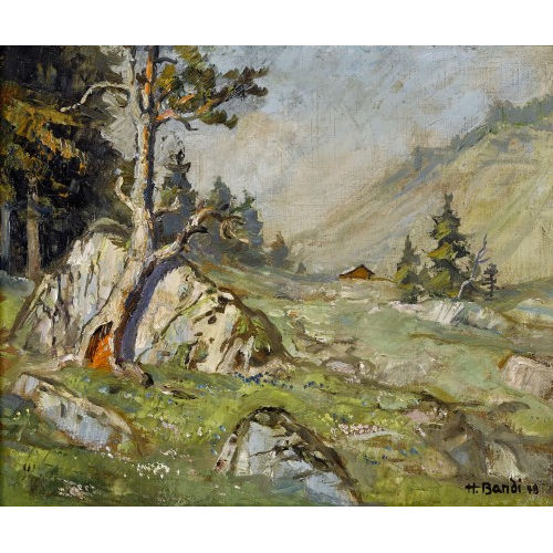 HANS BANDI : Alplandschaft (DOBIASCHOFSKY AUKTIONEN AG)