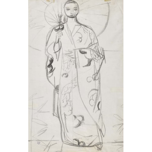 MAURICE BARRAUD : Fern�stlich gekleidete Dame mit Sonnenschirm (DOBIASCHOFSKY AUKTIONEN AG)