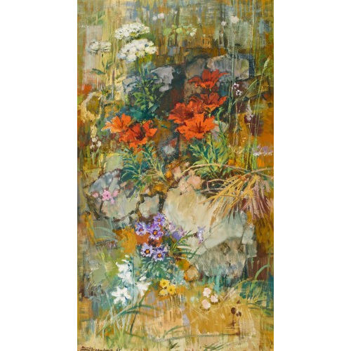 ARMIN SCHWARZENBACH : Blumen am steinigen Bord (DOBIASCHOFSKY AUKTIONEN AG)