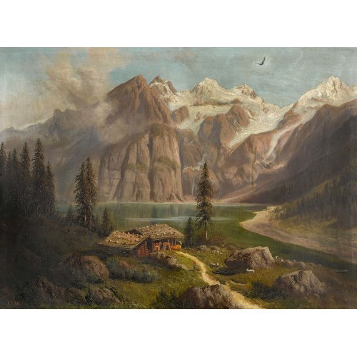 ALOIS TOLDT : 'Oeschinensee mit Bl�emlisalp' (DOBIASCHOFSKY AUKTIONEN AG)