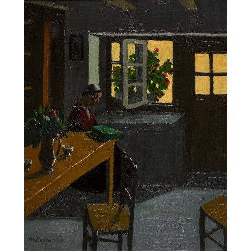 MARIUS BORGEAUD : 'Jeune femme � la cuisine' (DOBIASCHOFSKY AUKTIONEN AG)