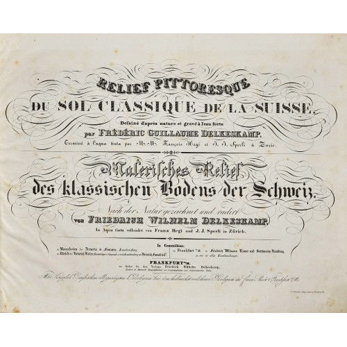 FRIEDRICH WILHELM DELKESKAMP : 'Relief pittoresque du sol classique de la Suisse' (DOBIASCHOFSKY AUKTIONEN AG)