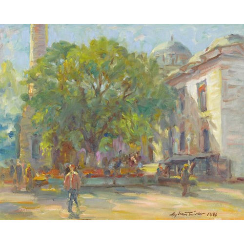 AYHAN T�RKER : 'A Mosque in Beyazit, Istanbul' (DOBIASCHOFSKY AUKTIONEN AG)