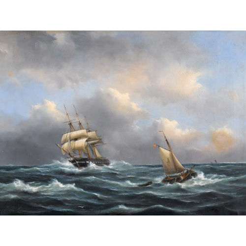 GOVERT VAN EMMERIK : Segelschiffe auf st�rmischer See (DOBIASCHOFSKY AUKTIONEN AG)