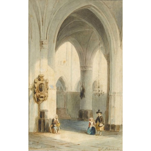 JOHANNES BOSBOOM : Holl�ndisches Kircheninterieur (DOBIASCHOFSKY AUKTIONEN AG)
