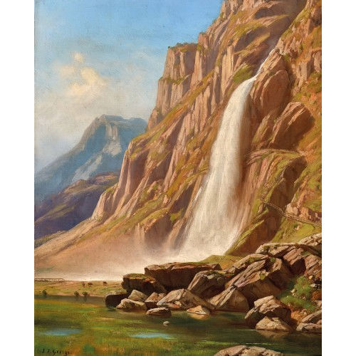 JEAN PHILIPPE GEORGE-JULLIARD : 'Cascade de Pissevache' (DOBIASCHOFSKY AUKTIONEN AG)