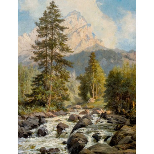 JOHANN JOSEPH GEISSER : Die Roggalspitze im Lechquellengebirge (DOBIASCHOFSKY AUKTIONEN AG)