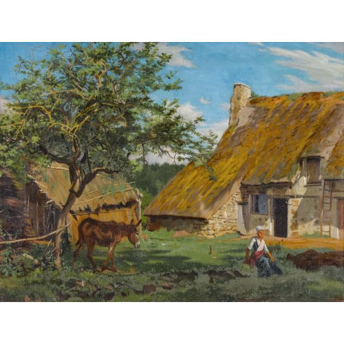 CHARLES-�DOUARD DU BOIS : Ferme du c�t� de Locraz (DOBIASCHOFSKY AUKTIONEN AG)