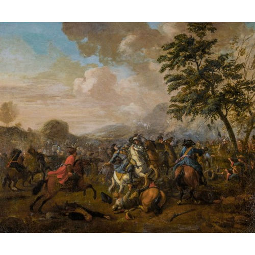 JAN VINCENTSZ. VAN DER VINNE : Reiterschlacht aus den T�rkenkriegen (DOBIASCHOFSKY AUKTIONEN AG)