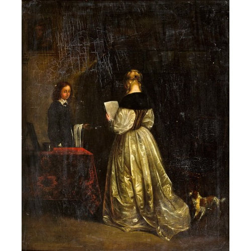 GERARD TER II BORCH : Dame bei der Brieflekt�re (DOBIASCHOFSKY AUKTIONEN AG)
