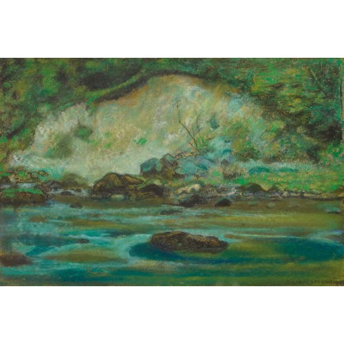 CHARLES L'EPLATTENIER : Steinige Uferlandschaft (DOBIASCHOFSKY AUKTIONEN AG)