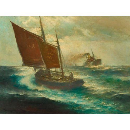 FRANZ JOHANN M�LLER-GOSSEN : Schiffe auf hoher See (DOBIASCHOFSKY AUKTIONEN AG)