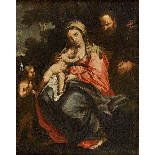 18. JH. ITALIEN : Heilige Familie mit Johannesknabe (DOBIASCHOFSKY AUKTIONEN AG)