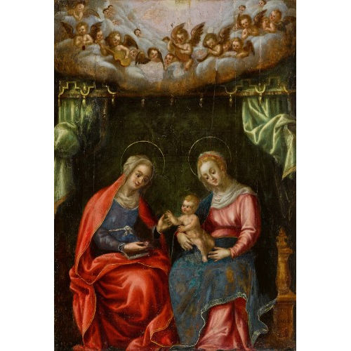 JOOS VAN CLEVE : Maria mit Kind und Anna (DOBIASCHOFSKY AUKTIONEN AG)