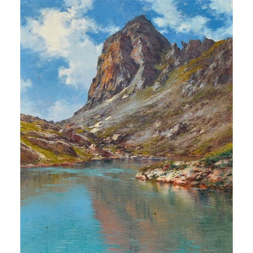 CHARLES ALEXANDRE BERTIER : 'Lac Merlat' (DOBIASCHOFSKY AUKTIONEN AG)