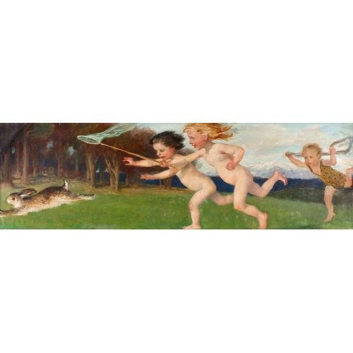 PAUL FRIEDRICH WILHELM BALMER : Die Hasenjagd (DOBIASCHOFSKY AUKTIONEN AG)