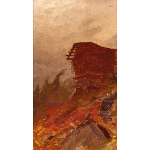 ALBERT HENRY JOHN GOS : Mazot en Valais (DOBIASCHOFSKY AUKTIONEN AG)
