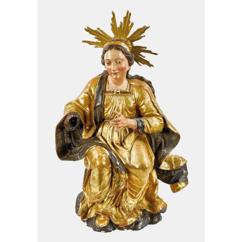 1. H�LFTE 18. JH. S�DDEUTSCHLAND : Maria mit Strahlenkranz auf Wolkensaum (DOBIASCHOFSKY AUKTIONEN AG)