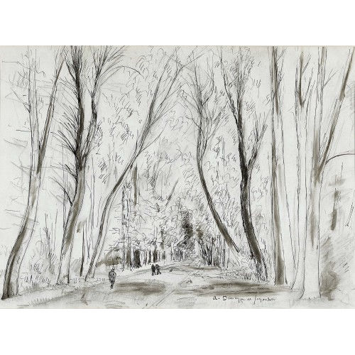 ANDR� ALBERT MARIE DUNOYER DE SEGONZAC : All�e d'arbres (DOBIASCHOFSKY AUKTIONEN AG)