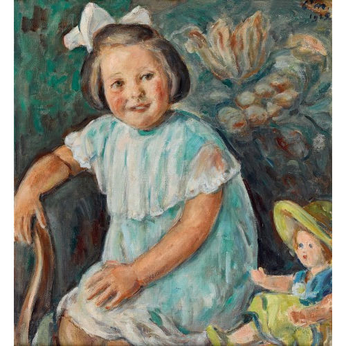 LOUIS HENRI DE MEURON : Rachilde et sa poup�e (DOBIASCHOFSKY AUKTIONEN AG)