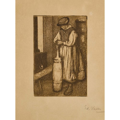 �DOUARD VALLET : 'Batteuse de beurre' (DOBIASCHOFSKY AUKTIONEN AG)