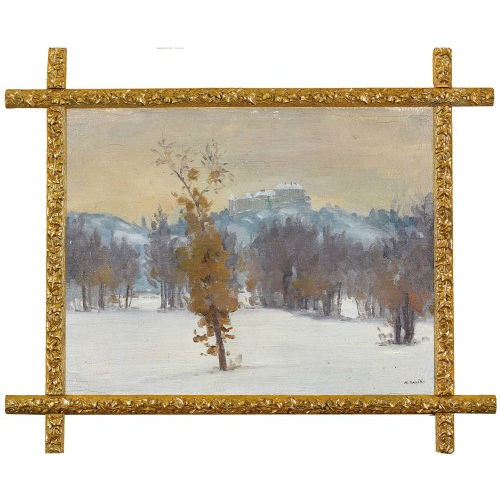 MIHOVIL KRUSLIN : Winterlandschaft mit Festung (DOBIASCHOFSKY AUKTIONEN AG)