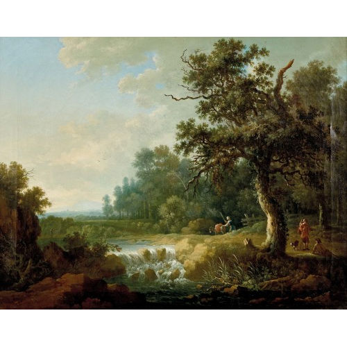 CHRISTIAN GEORG I SCH�TZ : Idyllische Flusslandschaft mit Staffage (DOBIASCHOFSKY AUKTIONEN AG)