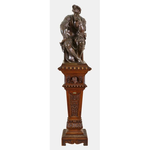 FERDINAND BARBEDIENNE : Portr�t-Figur von Lorenzo di Medici (DOBIASCHOFSKY AUKTIONEN AG)