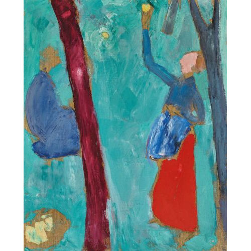 CUNO AMIET : 'Obsternte mit gelber Frucht' (DOBIASCHOFSKY AUKTIONEN AG)
